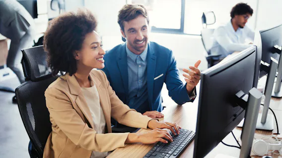 A consultant discussing Financial Strategies with a team member