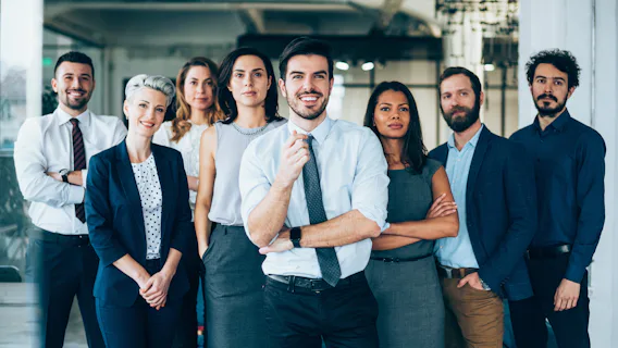 Various team members of a business